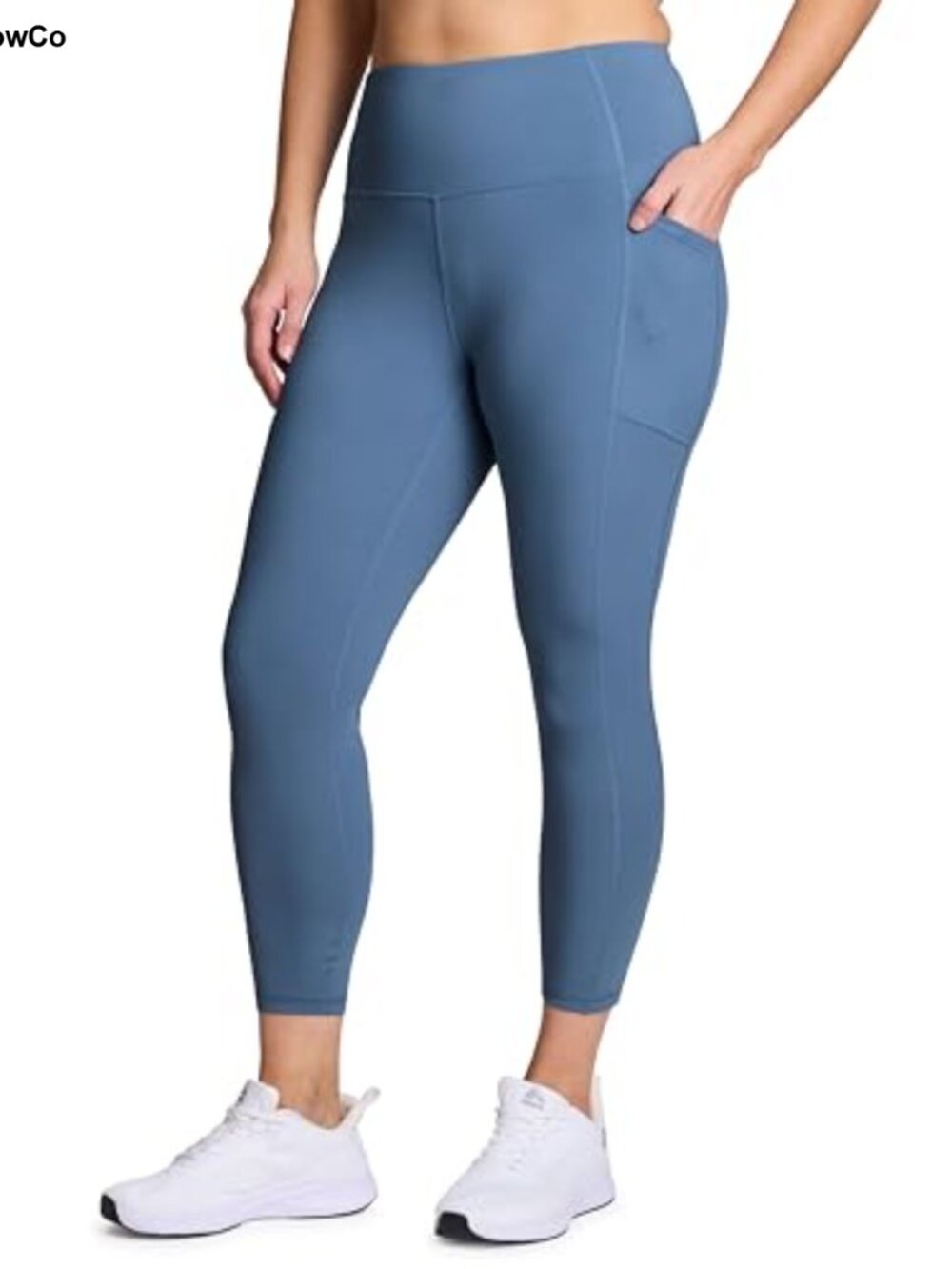 High Waist Ankle Leggings with Pockets Plus Size Running Yoga Gym Workout